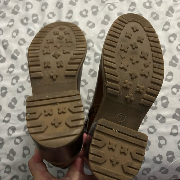 Universal Thread | Brown Pleather Ankle Boots - Picture 4 of 5